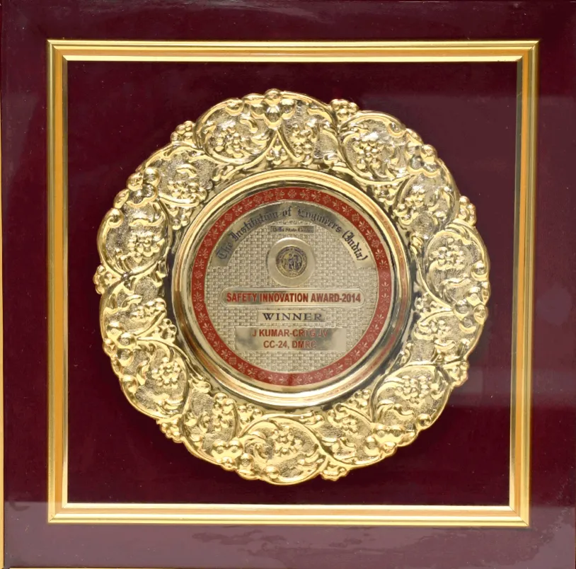 Winner of Safety Innovation Award 2014 Awarded By The Institute of Engineers India